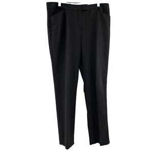 LAFAYETTE 148 Black Virgin Wool Irving Stretch Casual Dress Pants Womens 12 $448